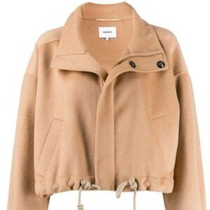 Nanushka Oversized Wool Bomber Jacket - Camel